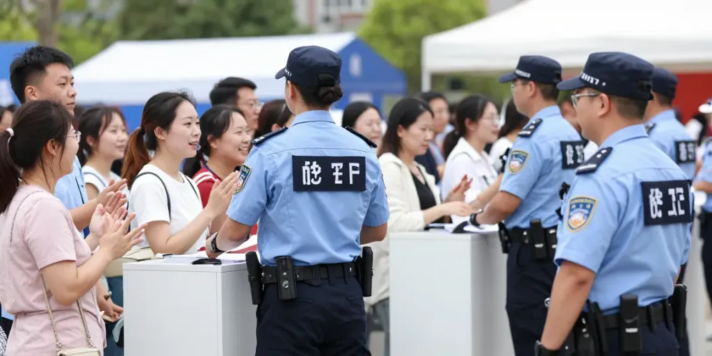 Event Security personnel ensuring safety at a local community event.