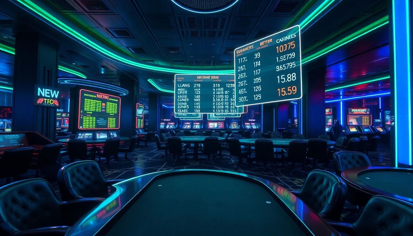 Experience the fusion of New Technology in an immersive futuristic casino setting.