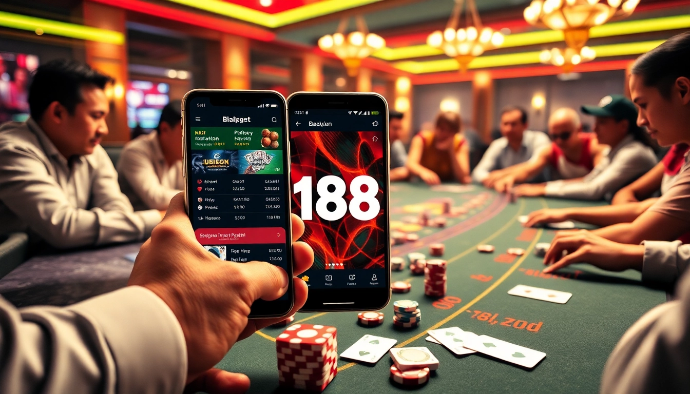 The 188bet app enhances your gambling experience with live betting options on blackjack.
