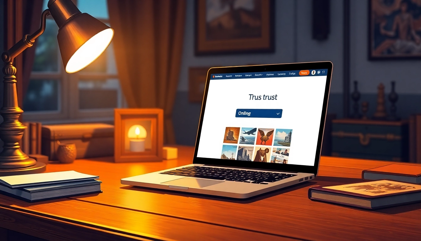 Discover how to buy stamps online easily by exploring a well-organized workspace displaying a laptop and classic stamps.