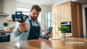 Expert technician using modern tools for effective Leak Detection Cornwall at home.