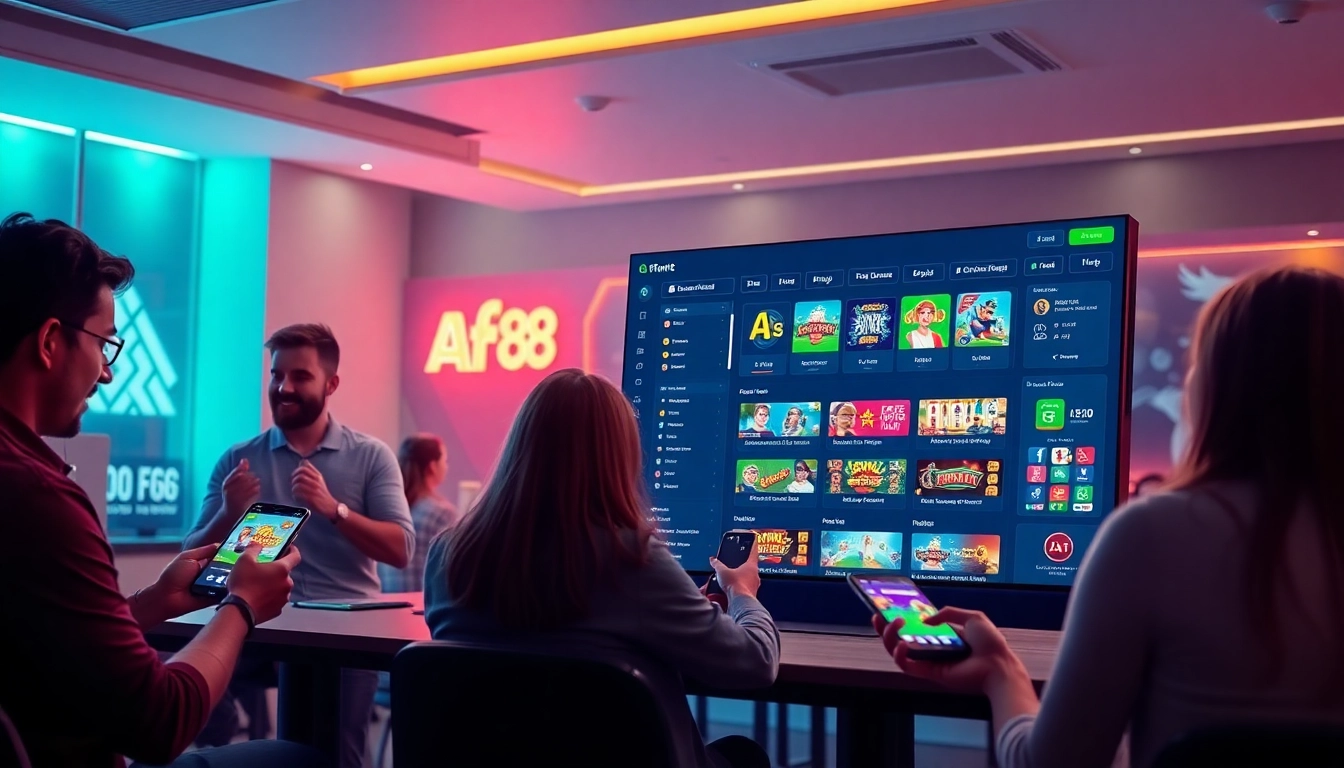 Engaging AF88 online betting platform interface showcasing user-friendly features and vibrant game options.