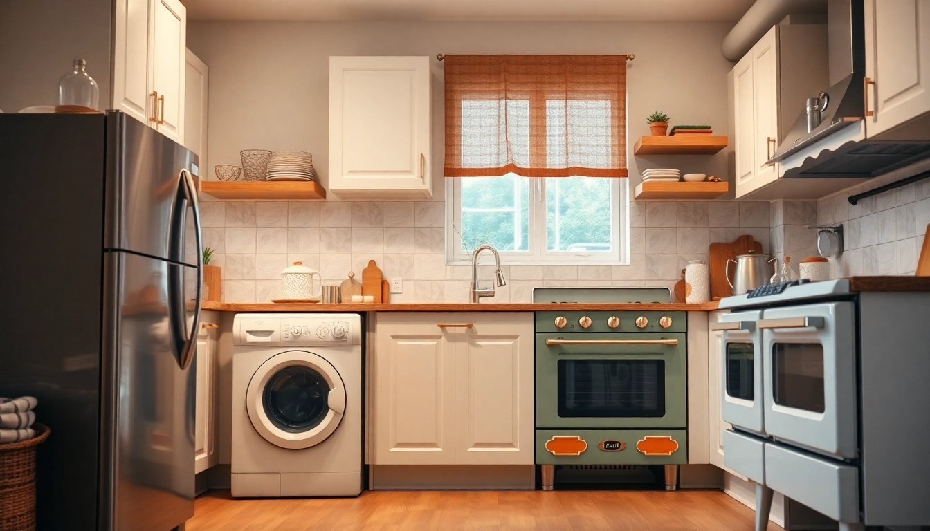 Efficient бяла техника appliances in a modern kitchen showcasing stylish usability and quality.