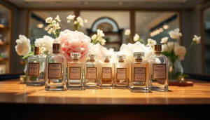 Showcasing a selection of Maison Francis Kurkdjian dupes with elegant designs and floral accents.