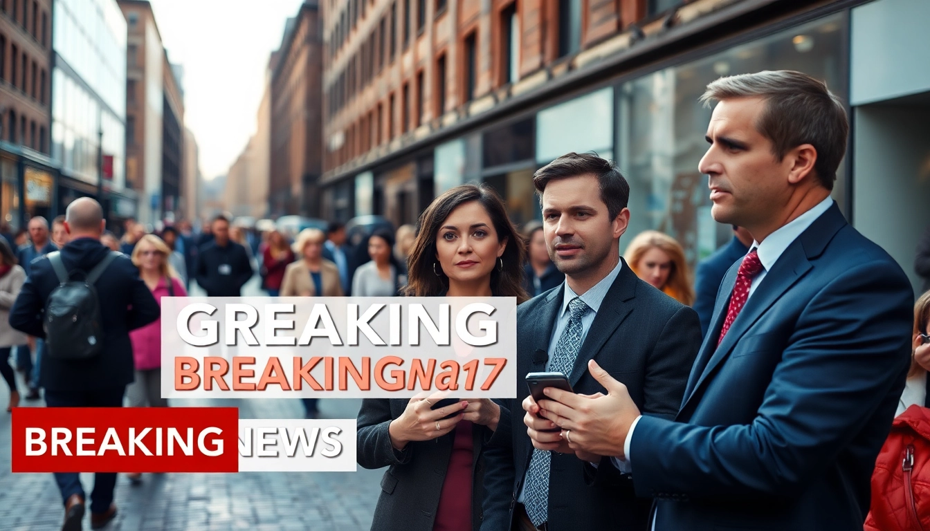 Reporters capturing glasgow breaking news 24/7 today in a vibrant Glasgow street scene.