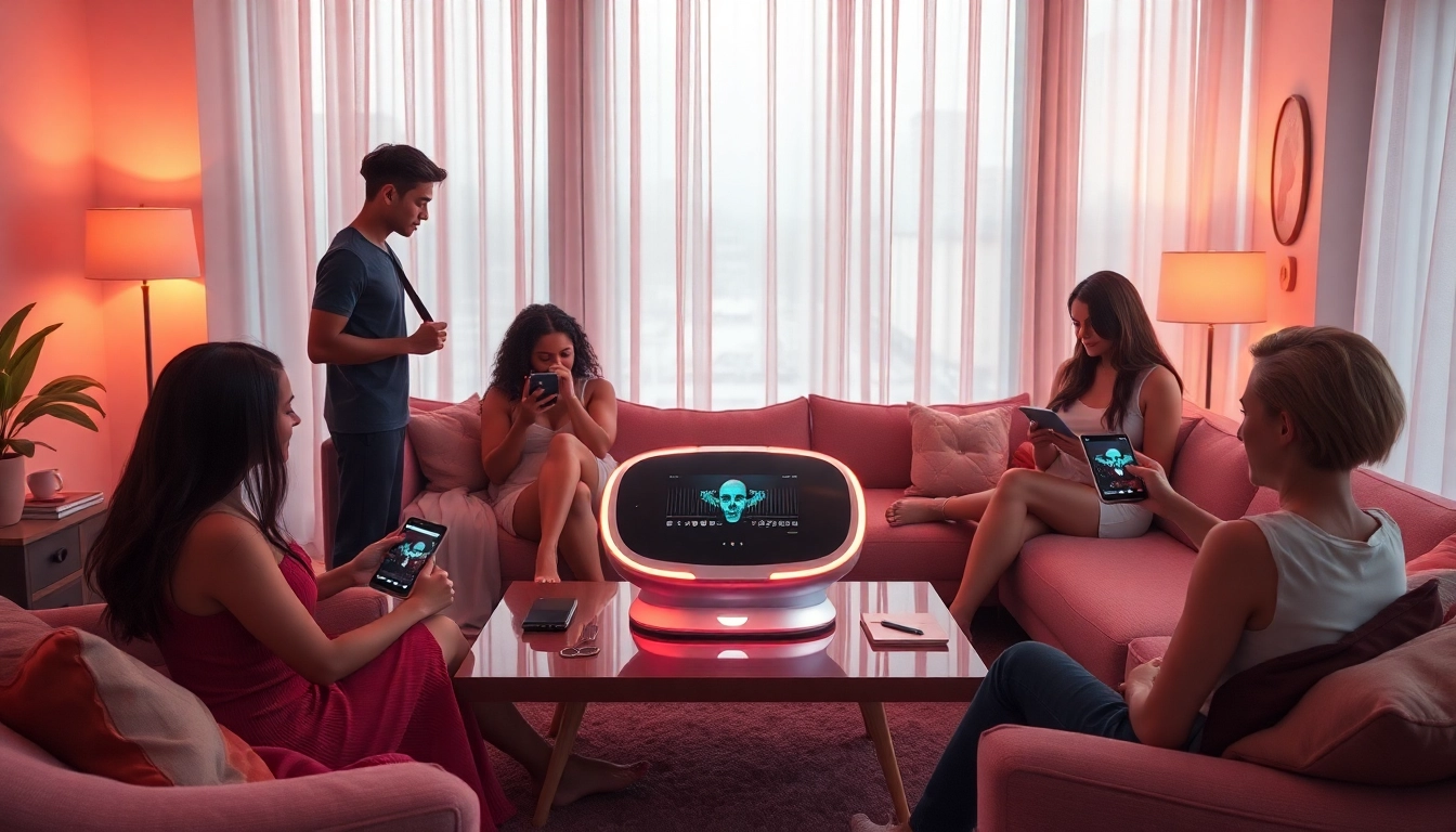 Embrace the future of intimacy with sex AI technology in a modern, inviting setting.