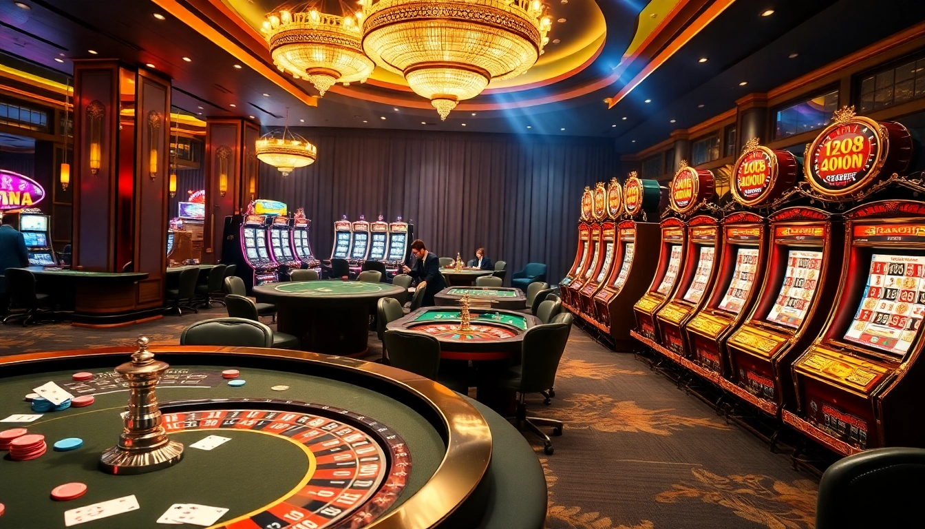 Experience the excitement at new88 casino with vibrant poker tables and spinning roulette wheels.