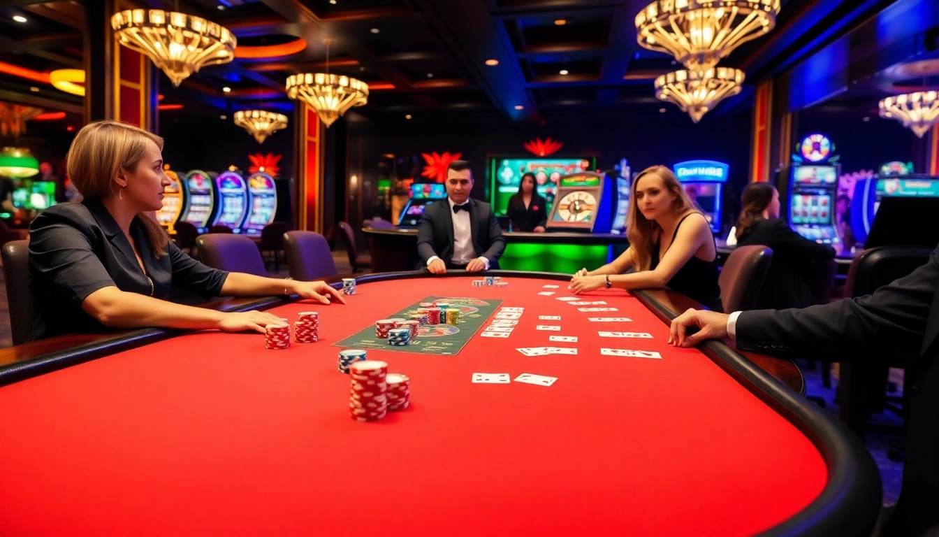 Players engaging in an intense Texas Hold'em game at 789F, showcasing a professional casino atmosphere.