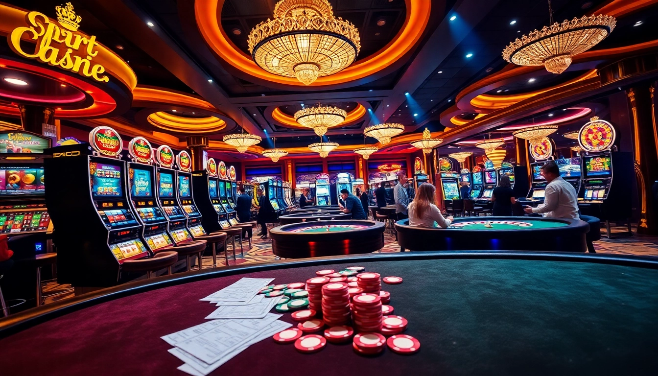 Experience thrilling gaming action at https://f168.news/ with vibrant casino tables and players enjoying their bets.