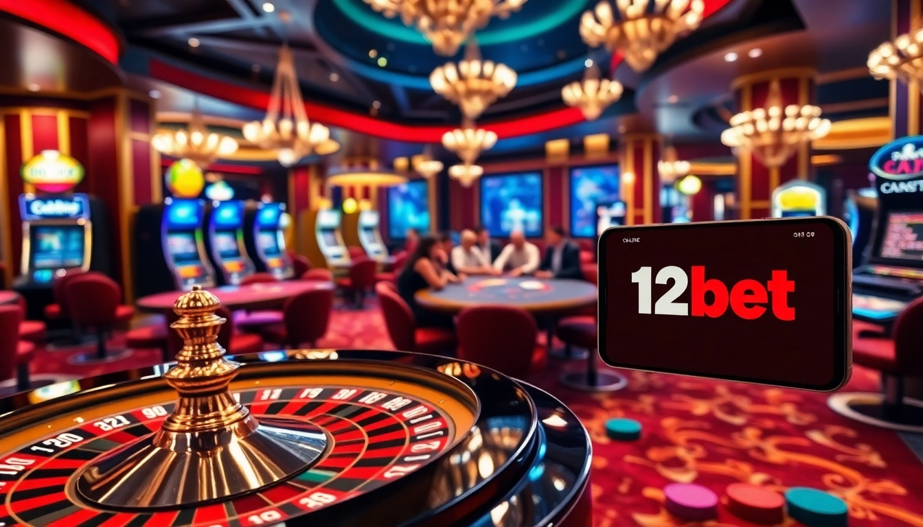 Experience live gaming excitement at 12bet with vibrant casino visuals and action-packed tables.