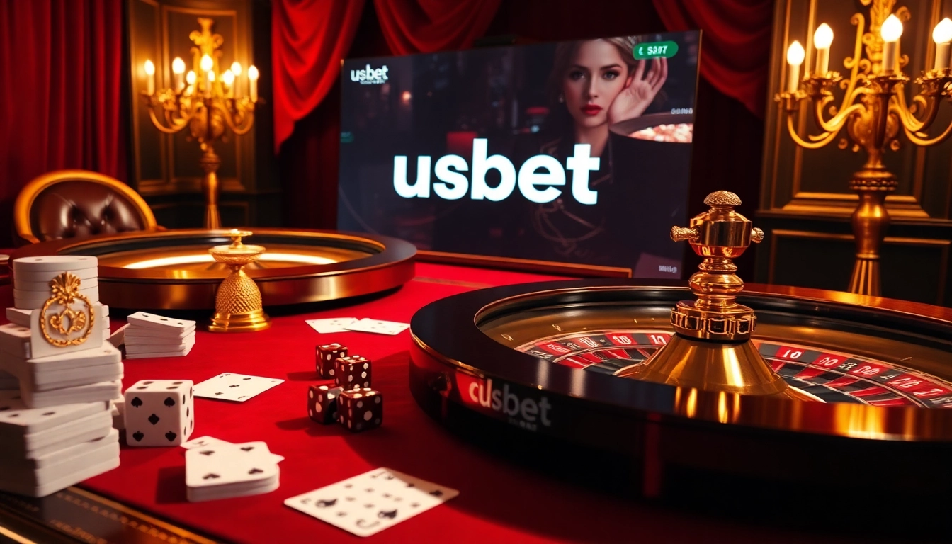 Experience the thrill of usbet with luxury casino tables and dynamic online gambling interfaces.