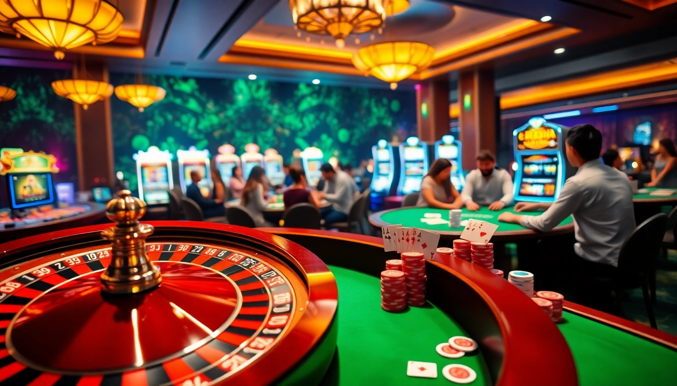 Experience high-stakes gaming at https://kjc.pizza/, featuring vibrant roulette and dynamic poker tables.