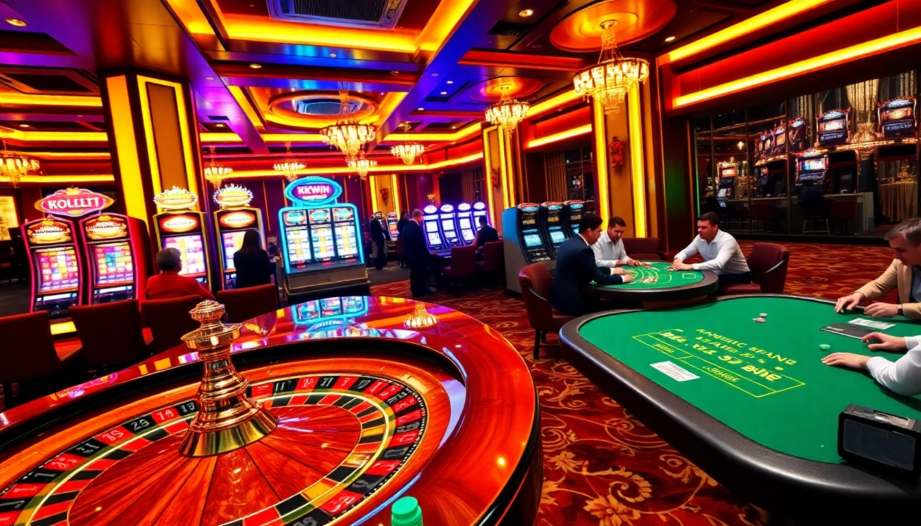 Experience the thrill of kkwin.com at a vibrant casino with roulette and poker games.