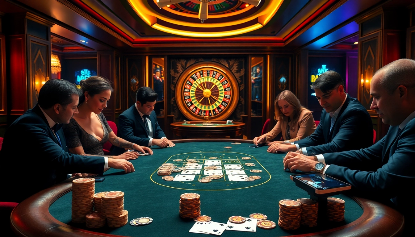 Experience the thrill of Đăng Ký LC88 at a luxurious poker table with vibrant gameplay.