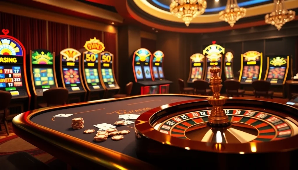 Experience S8's exciting casino ambiance with poker chips and a roulette wheel.