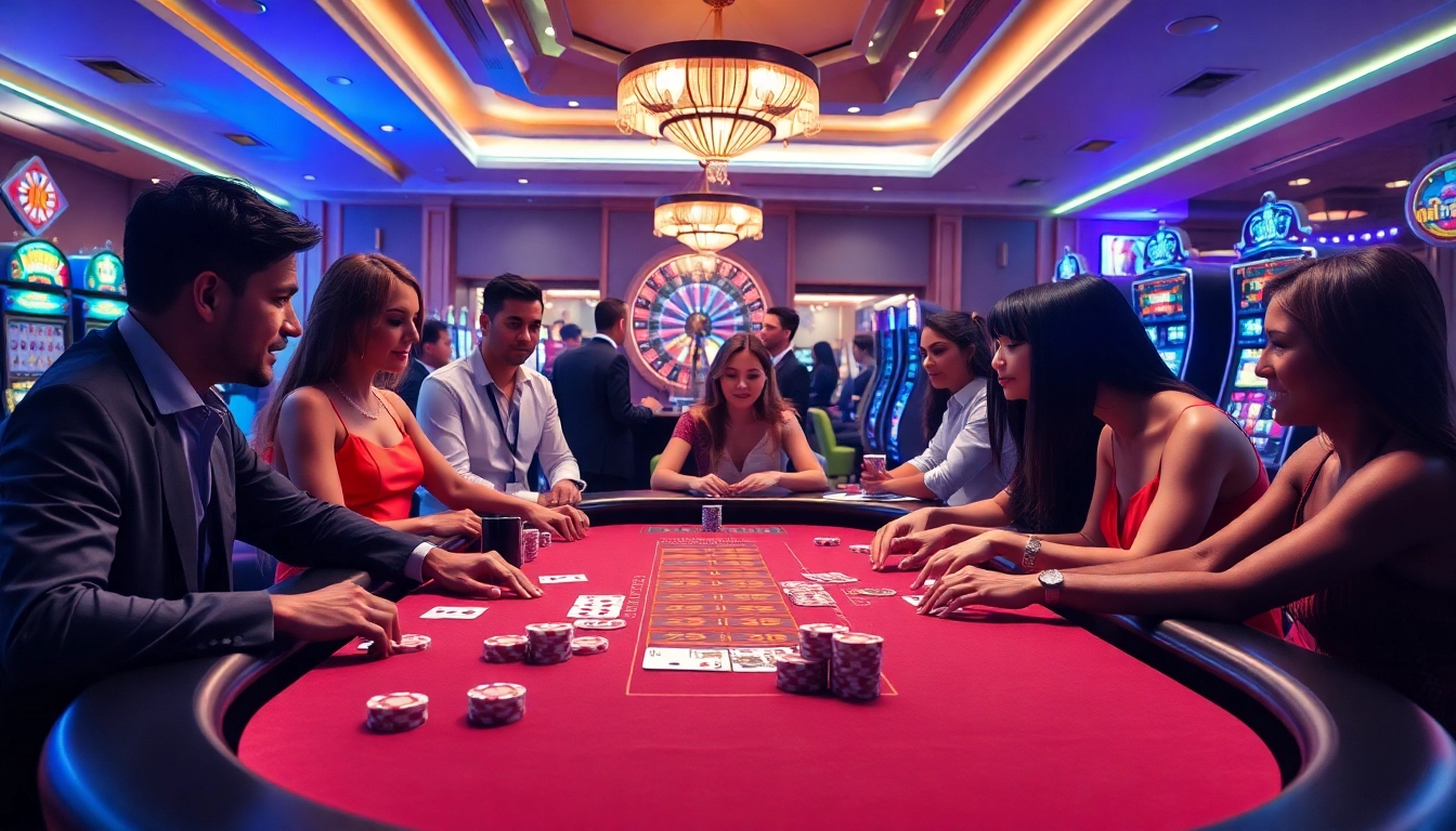 Experience the excitement of casino gaming with Oke99 featuring vibrant poker chips and an engaging roulette wheel.