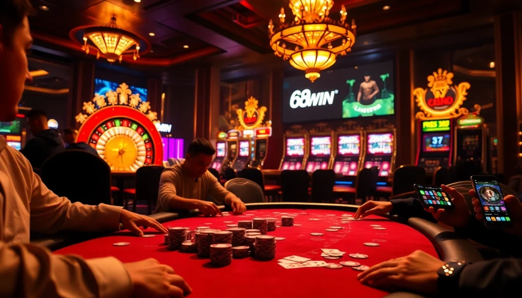 Experience thrilling gameplay at 68win with exciting casino tables and vibrant slot machines.