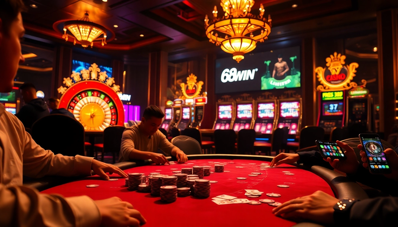 Experience thrilling gameplay at 68win with exciting casino tables and vibrant slot machines.