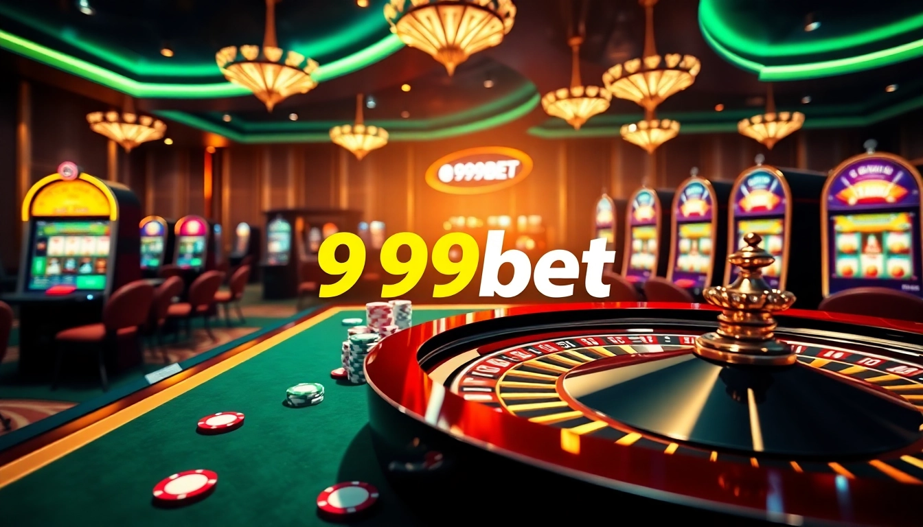 Experience casino excitement with 999bet featuring poker chips and a glamorous online betting interface.