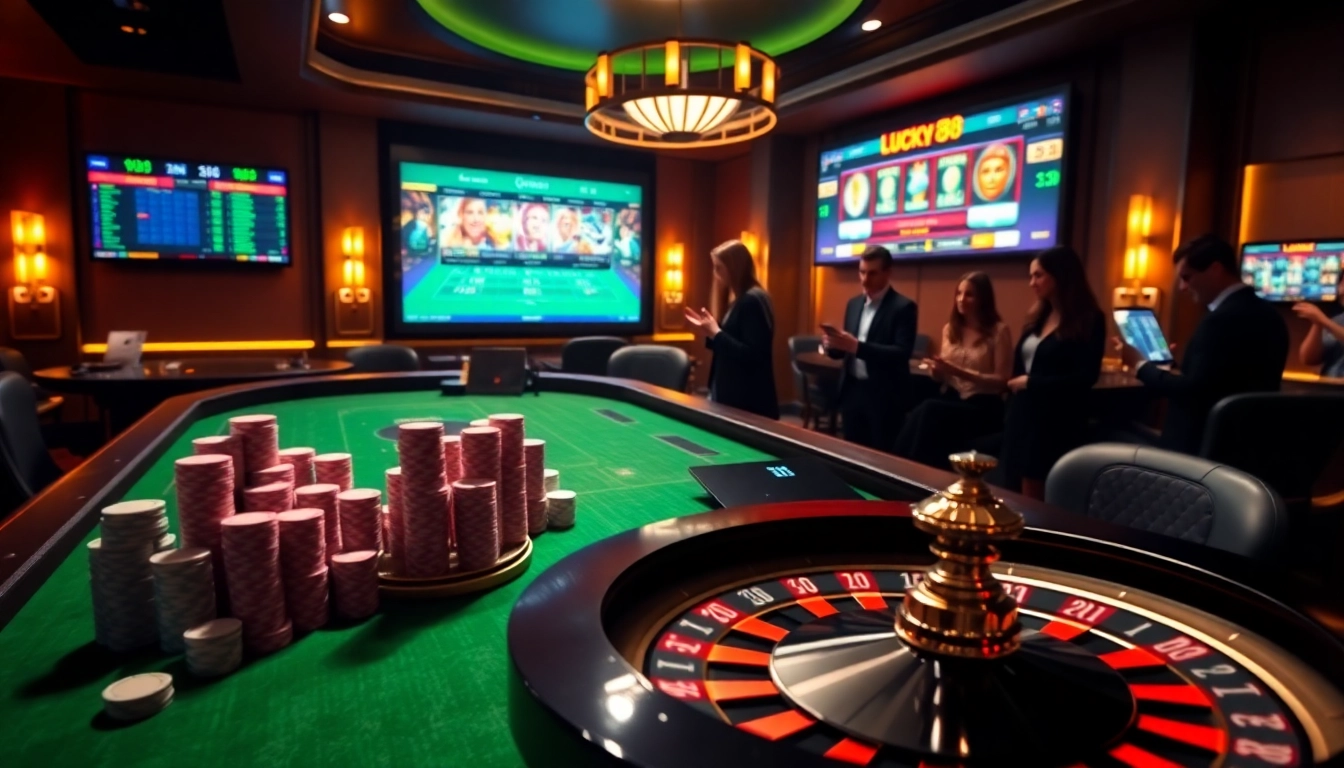Experience luxury and excitement at Lucky88 with vibrant gaming tables and engaging online action.