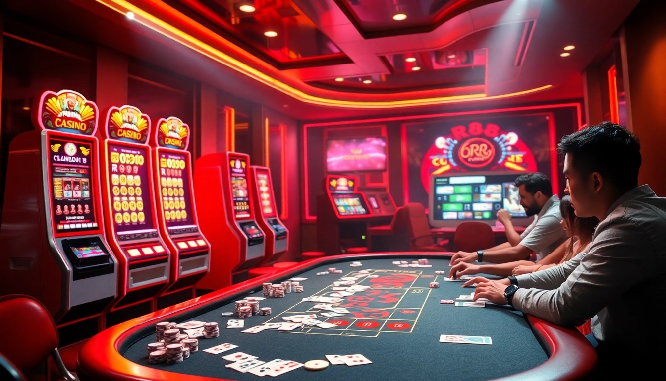 Experience the thrill of RR 88 online casino with vibrant gaming elements and engaged players.
