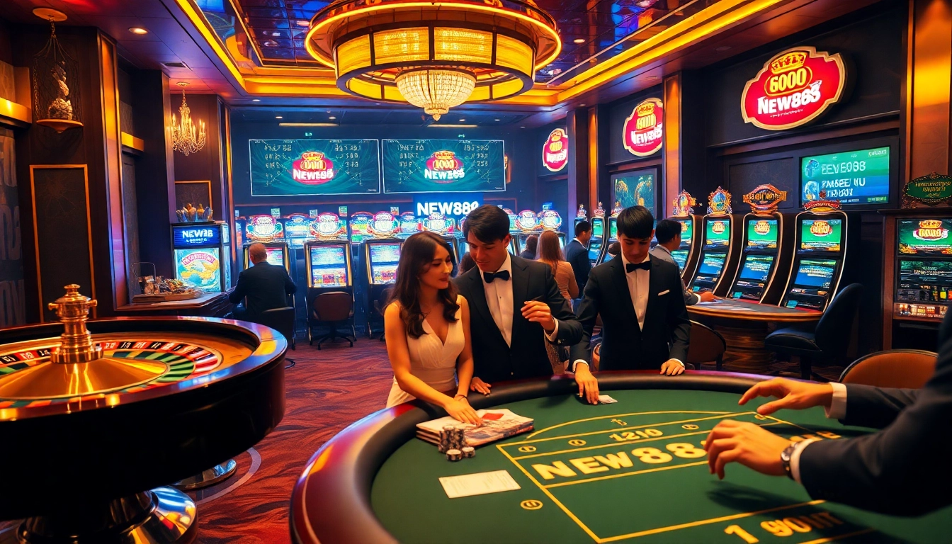 Experience exciting gameplay with the NEW88 link at vibrant online casino tables.