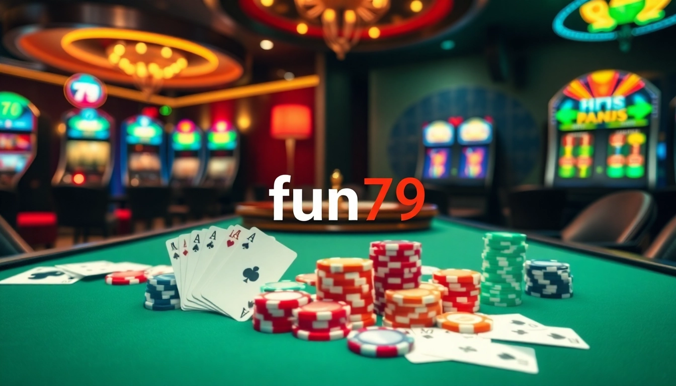 Experience thrilling gaming with fun79 at a luxurious casino filled with excitement.
