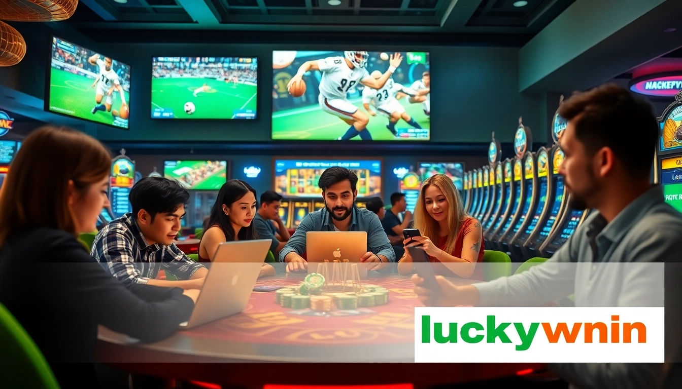 Experience the excitement of online gambling at https://luckywin.name with vibrant gaming scenes and diverse players.