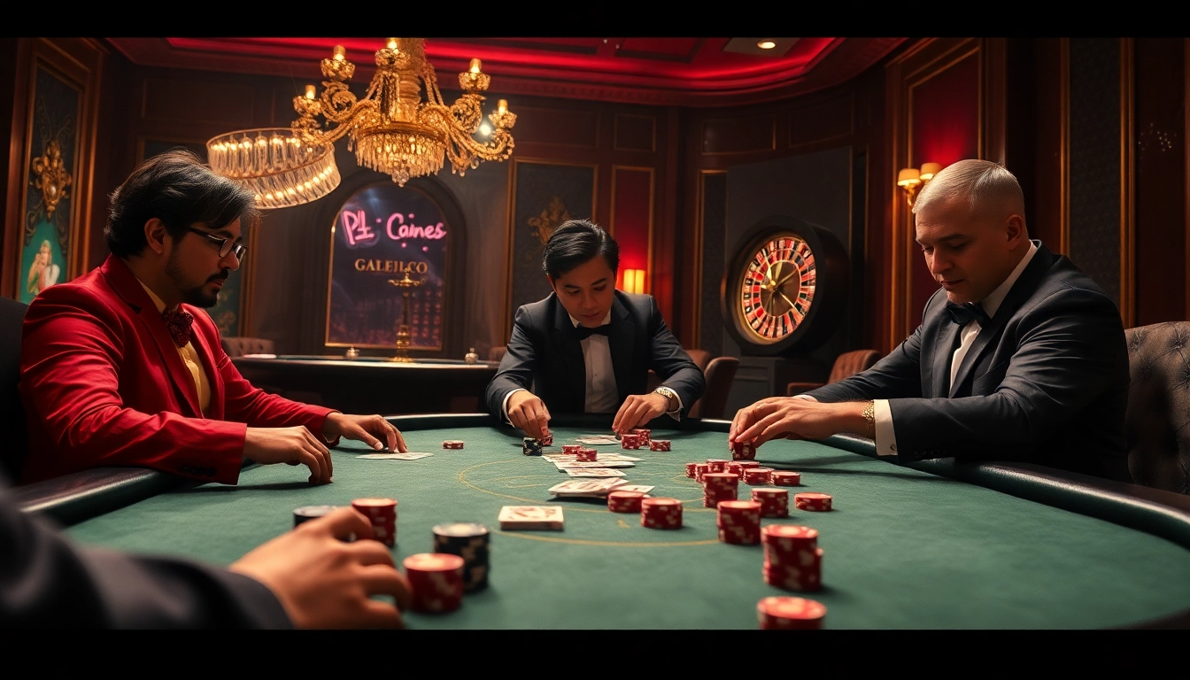 Experience high-stakes excitement and strategy at https://okkingok.net/ in this elegant casino setting.