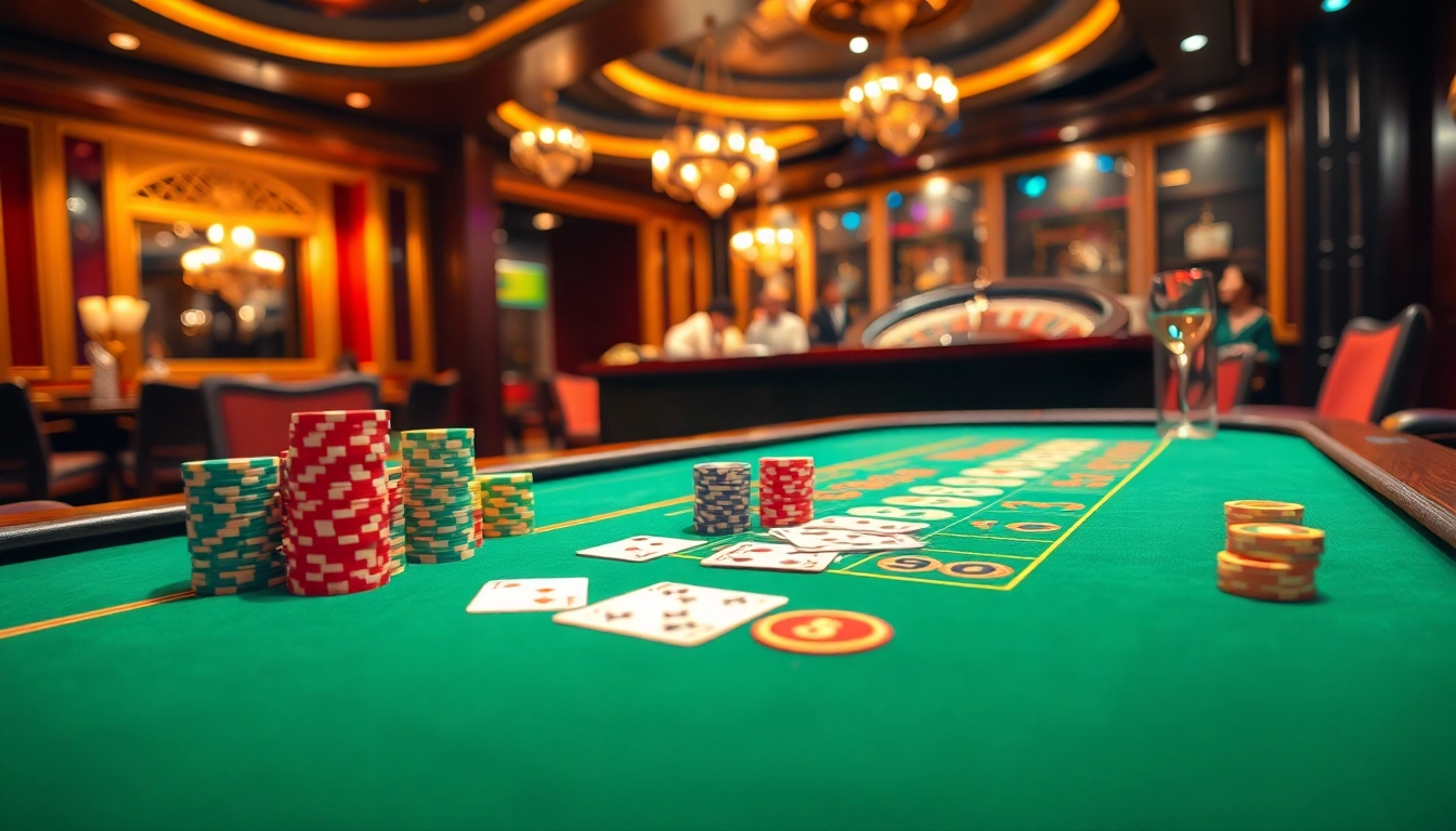 Experience the thrill of yo88 with vibrant casino action at a luxurious poker table.