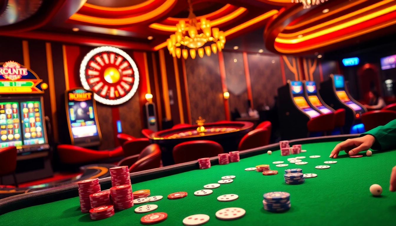 Experience excitement at https://789club.vin/ with vibrant casino gaming visuals showcasing poker and roulette.