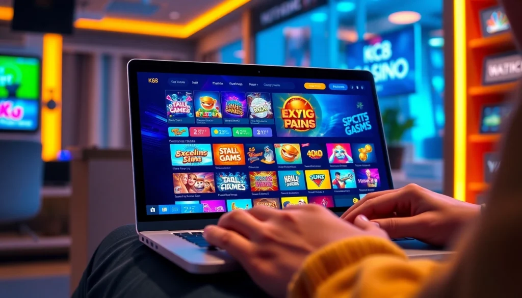K88win gaming interface showcasing diverse games for an engaging online experience.