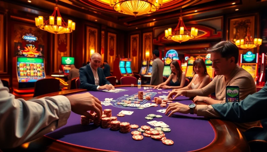Experience the excitement of high-stakes poker at https://uu88joli.com/, featuring professional dealers and vibrant casino elements.