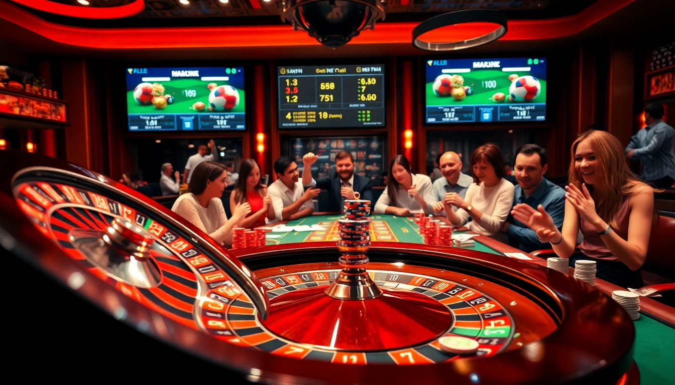 Kèo nhà cái odds displayed prominently in a luxurious casino setting with attentive players and vibrant gaming elements.