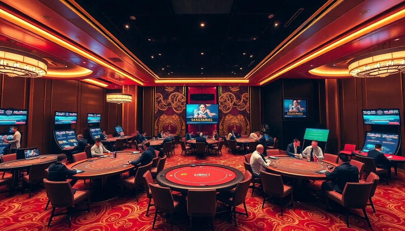 Experience the excitement of W88.nyc with a luxurious casino atmosphere featuring Baccarat and Blackjack tables.