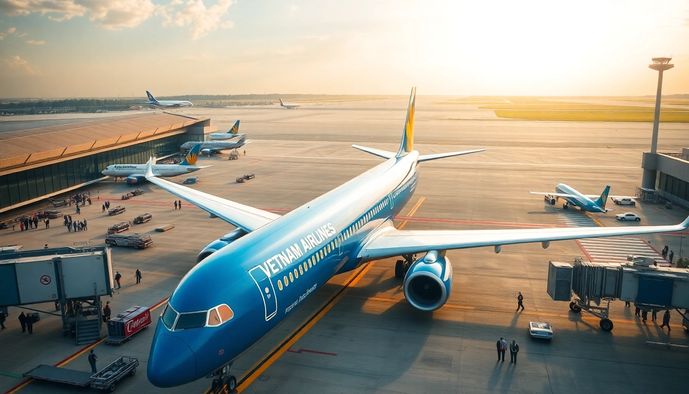 Live tracking of Vietnam Airlines VN168 flight at a busy airport.