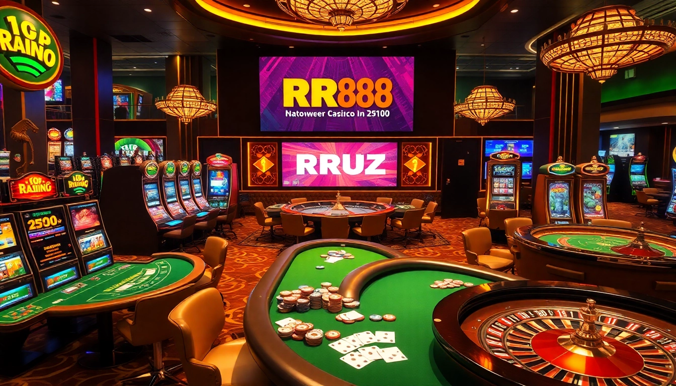 Experience thrilling gameplay at RR88 with vibrant slot machines and elegant table games.