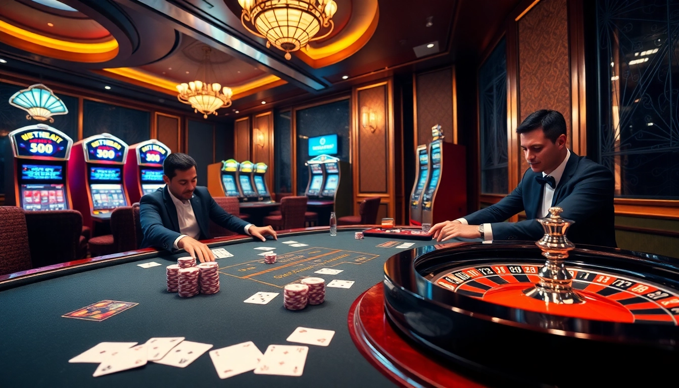 Experience the thrill of gambling at rikvip.gb.net with vibrant poker games and luxurious casino settings.