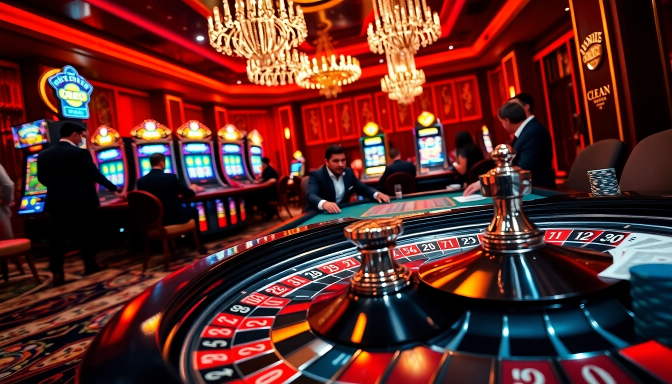 Experience the excitement of gambling at OKFUN casino with thrilling tables and vibrant slot machines.