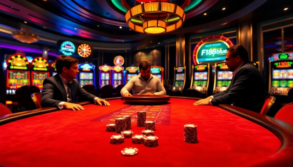 Experience thrilling casino action at https://f168.blue/ with vibrant poker tables and exciting games.