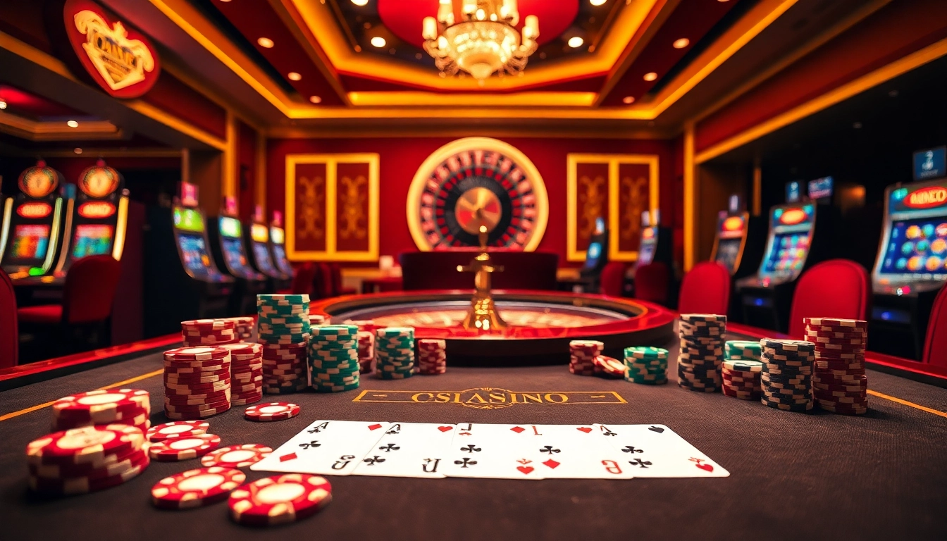 Experience thrilling gameplay at good88 with vibrant poker chips and lively casino action.