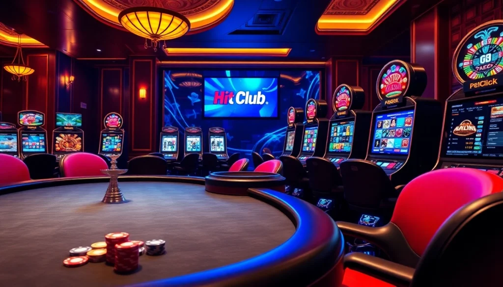 Experience the thrill of gaming at HitClub with a vibrant online casino atmosphere.