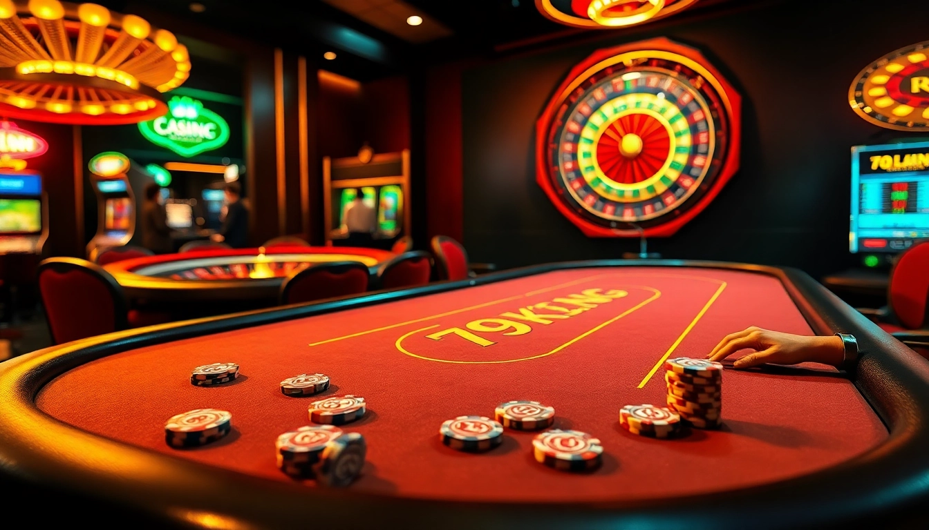 Engage with the exciting atmosphere of 79King’s luxurious casino gaming experience.
