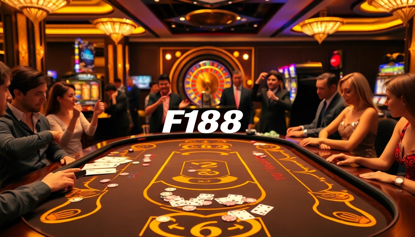Winning at the F168 casino table with colorful chips and excitement.