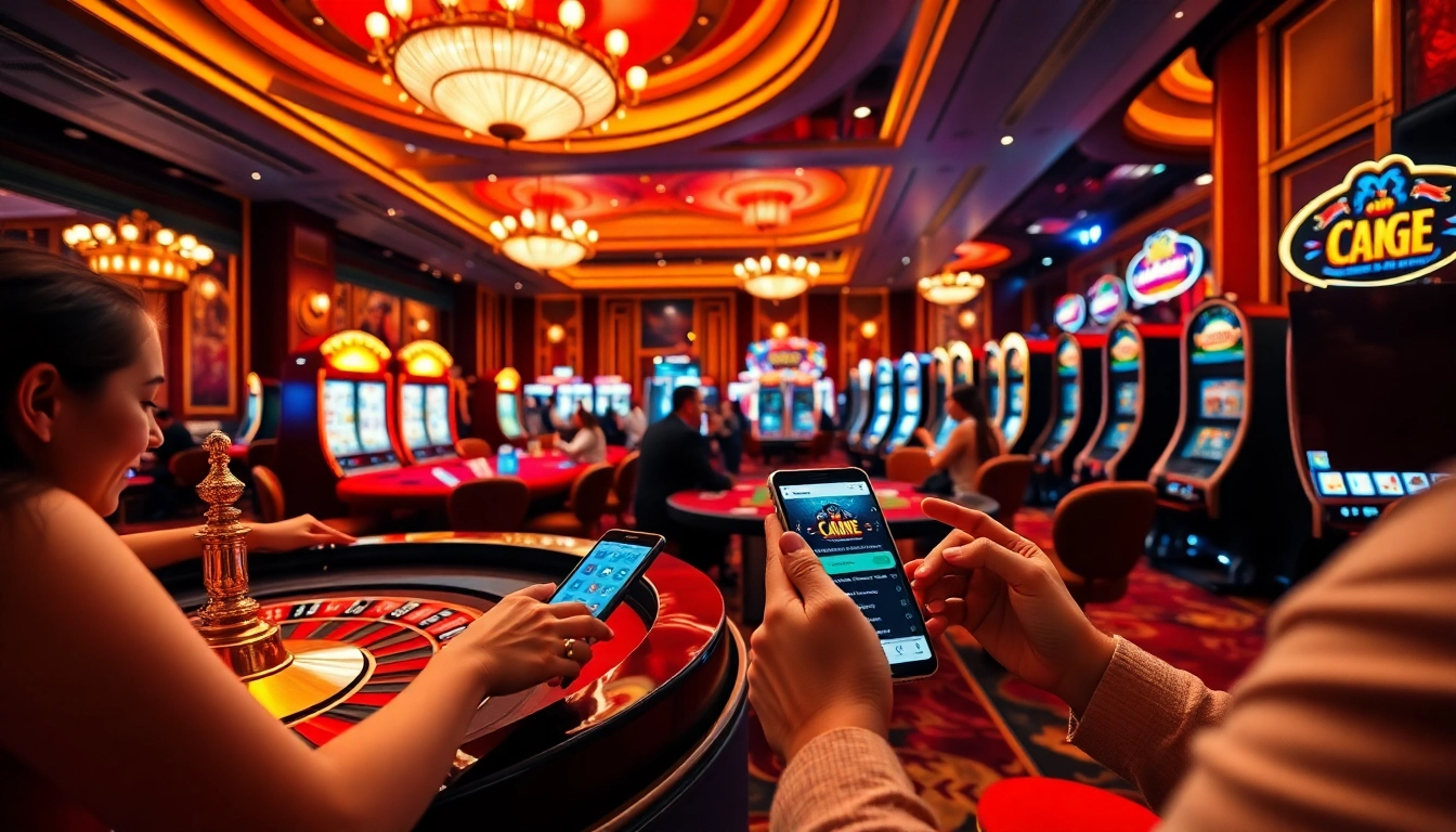 Experience the thrill of gaming with the SODO66.com app in an upscale casino environment.
