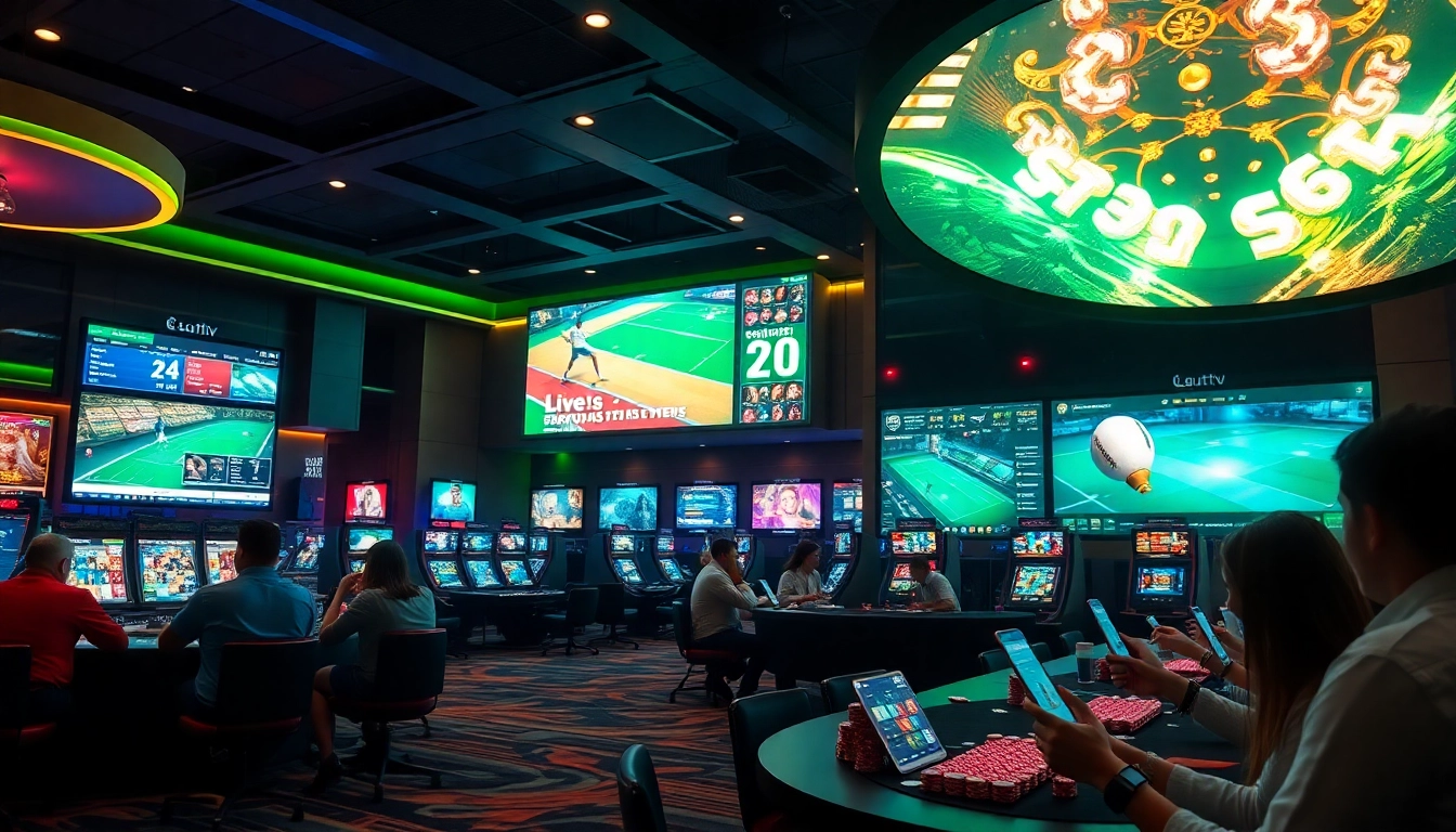 Lauthaitv showcasing a thrilling online casino experience with players engaging in sports betting.