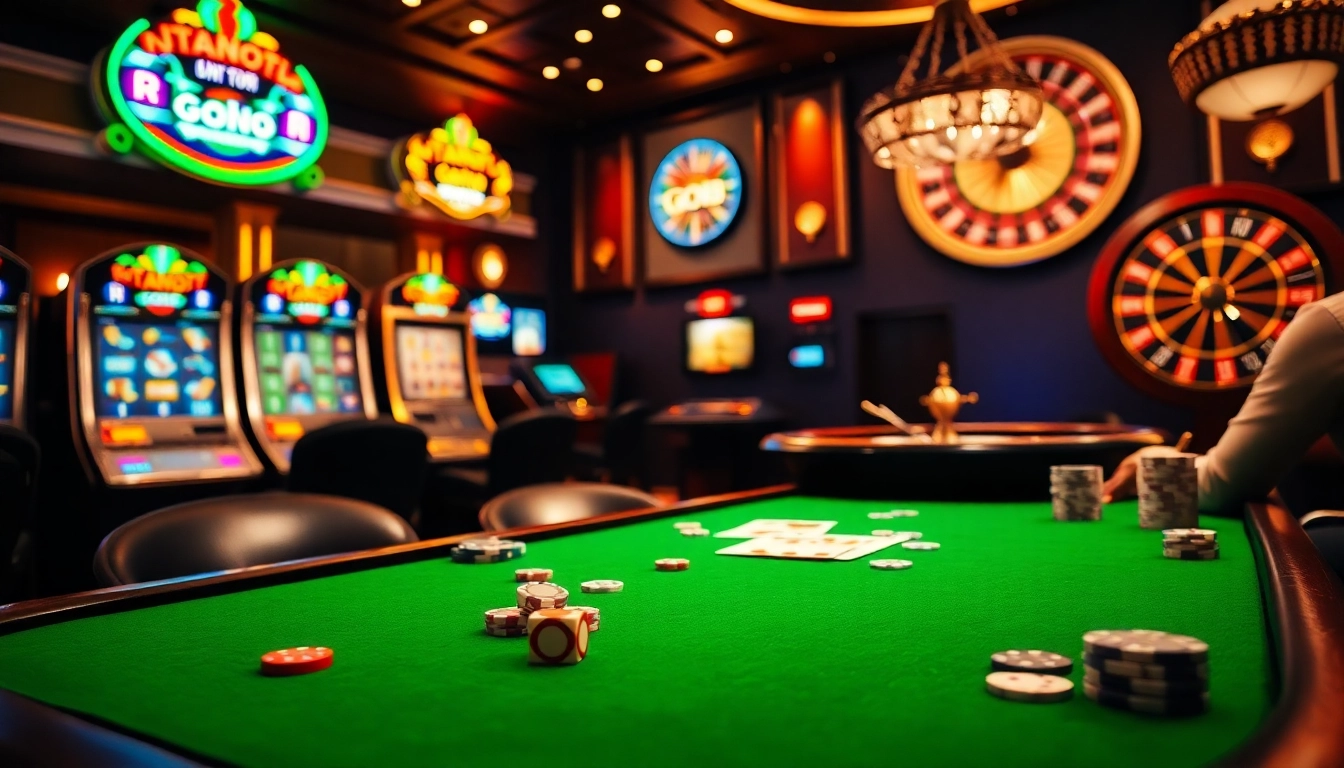Engage in high-stakes gameplay at the luxurious go8 casino table, surrounded by vibrant chips and cards.
