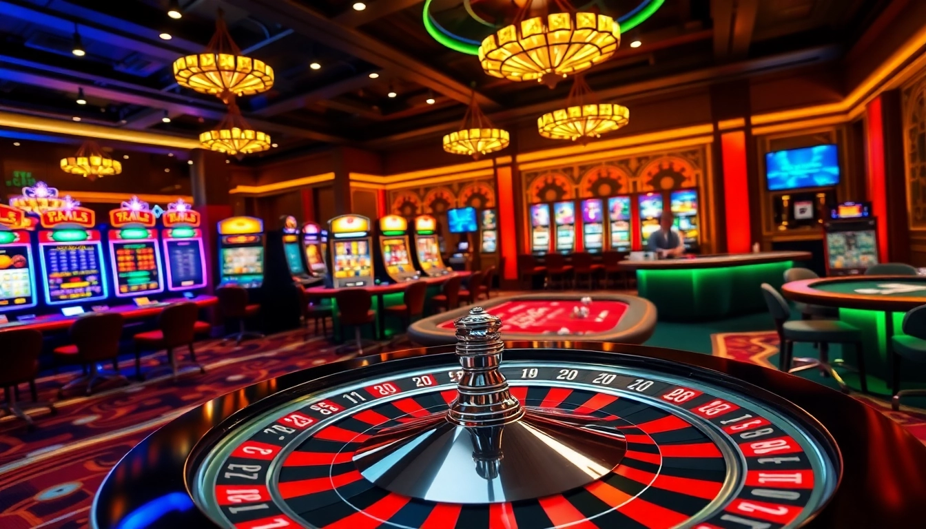 AF88 online casino interface with a vibrant roulette wheel and poker chips in an exciting gambling atmosphere.