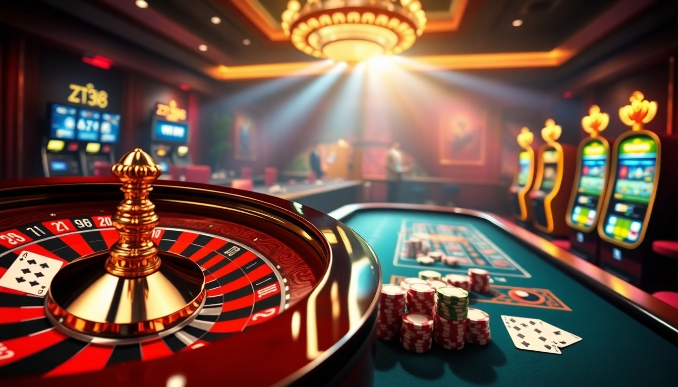 Experience thrilling online gaming at ZT9398 with vibrant casino visuals.