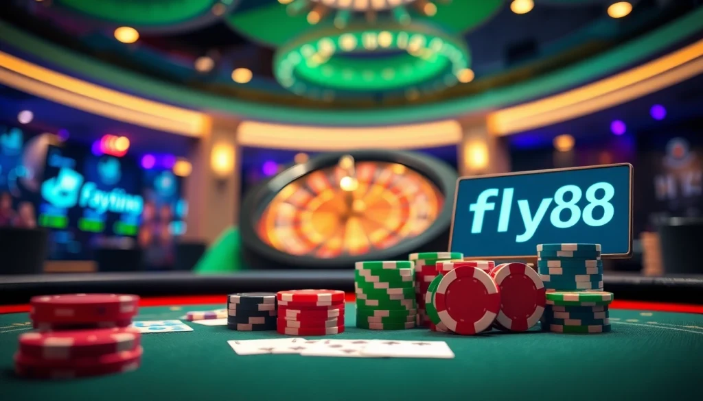 Win big with the exclusive fly88 code at this exciting casino game table.